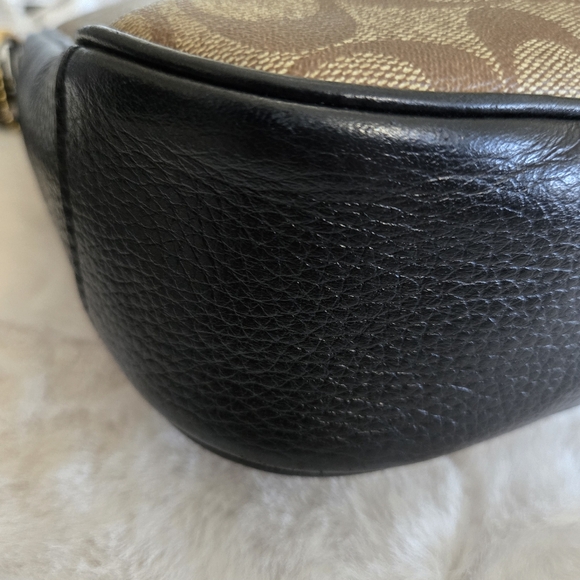 Coach Black/Khaki Ellie Signature Coated Canvas Crossbody with COA & Dustbag - Picture 14 of 16